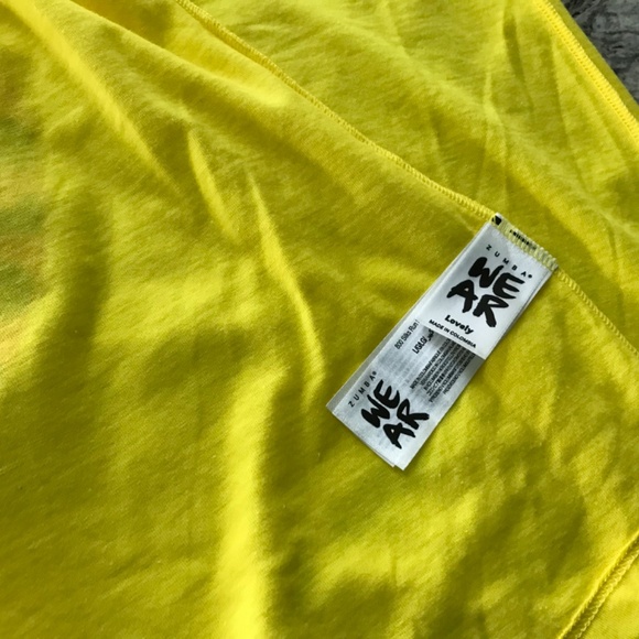 Authentic Zumba Dance Bold Halter Top - Yellow , Large, New! - Picture 6 of 8